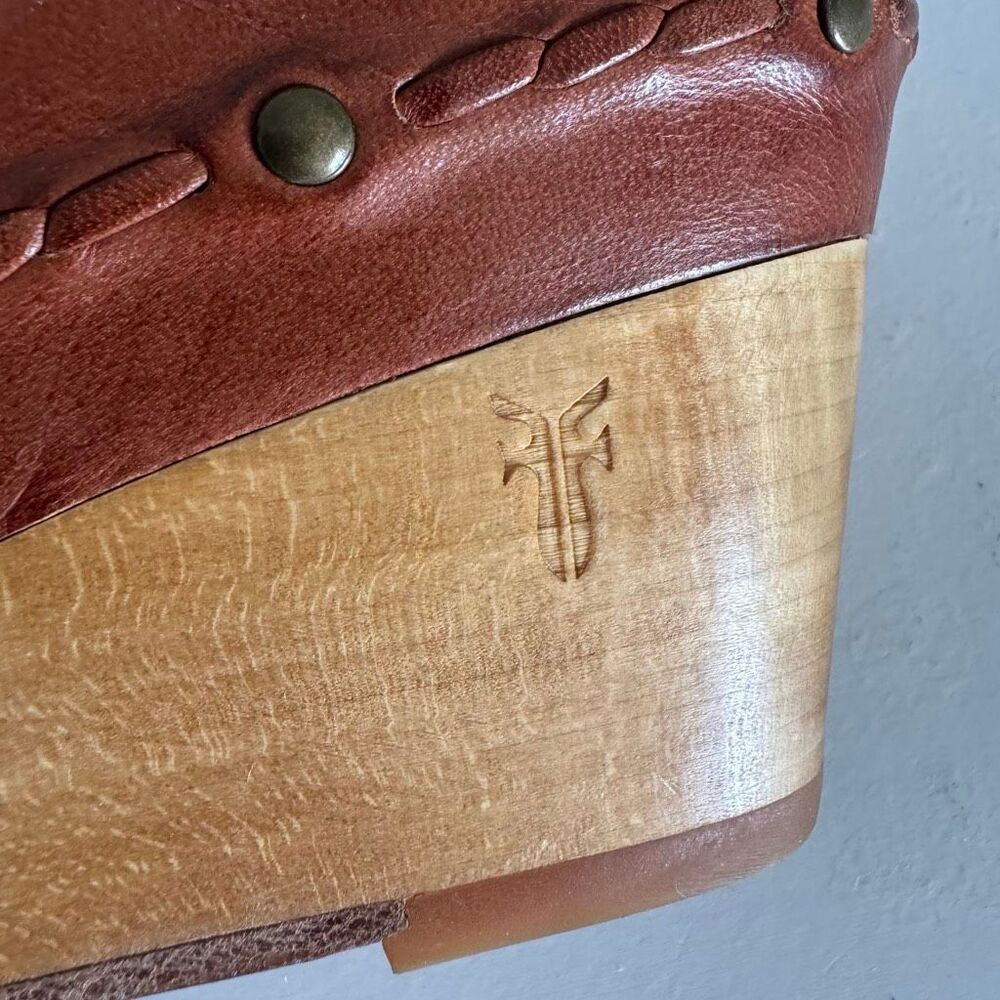 Frye Carlie Huarache Leather Platform Wedge Sandals Boho Western Summer Size 7.5 - Picture 6 of 10